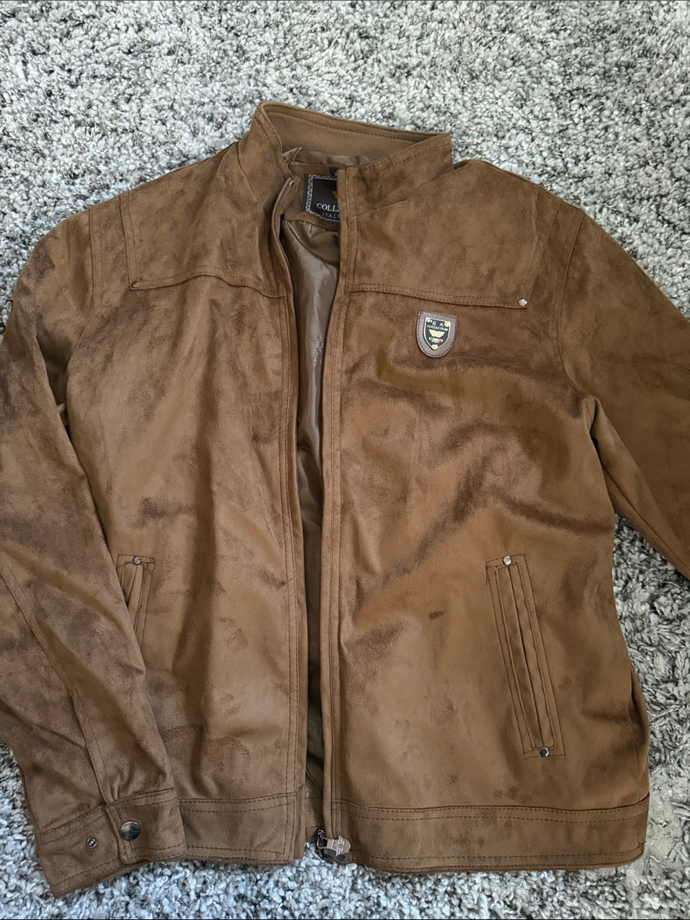 Tea Collection Chest Crest Brown Bomber Jacket